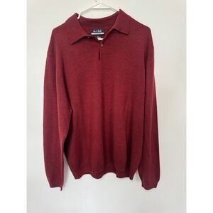 Vintage Jos. A. Bank Sportswear 100% Wool Sweater Men's Size XL Red